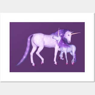 Purple Unicorns Posters and Art